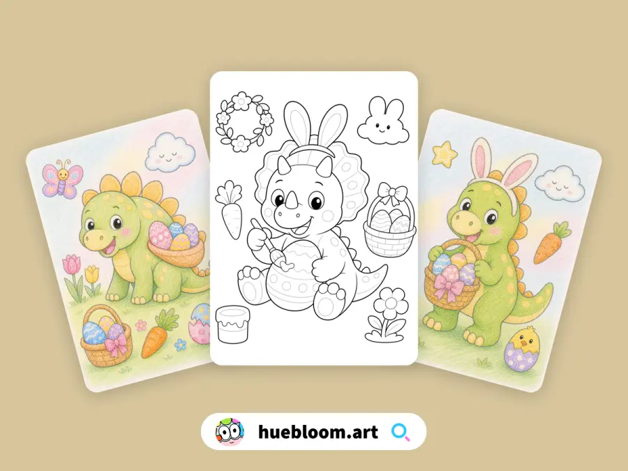 Easter coloring pages preview