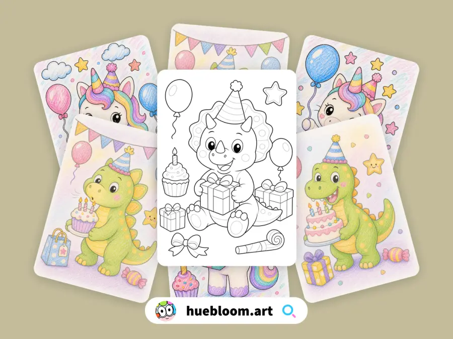 Happy Birthday coloring pages preview