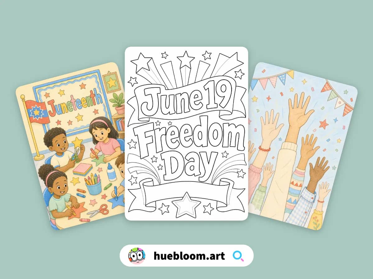 Juneteenth coloring pages preview
