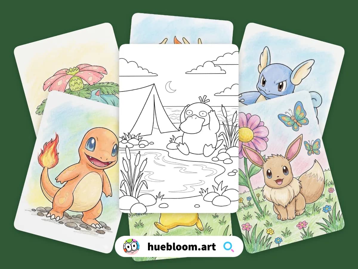 Pokemon coloring pages preview