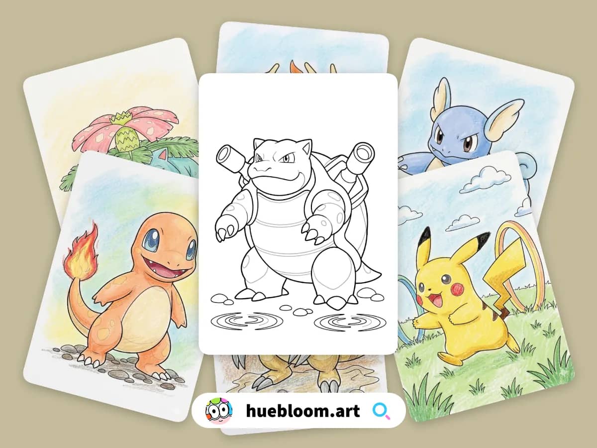 151 Pokemon coloring pages preview